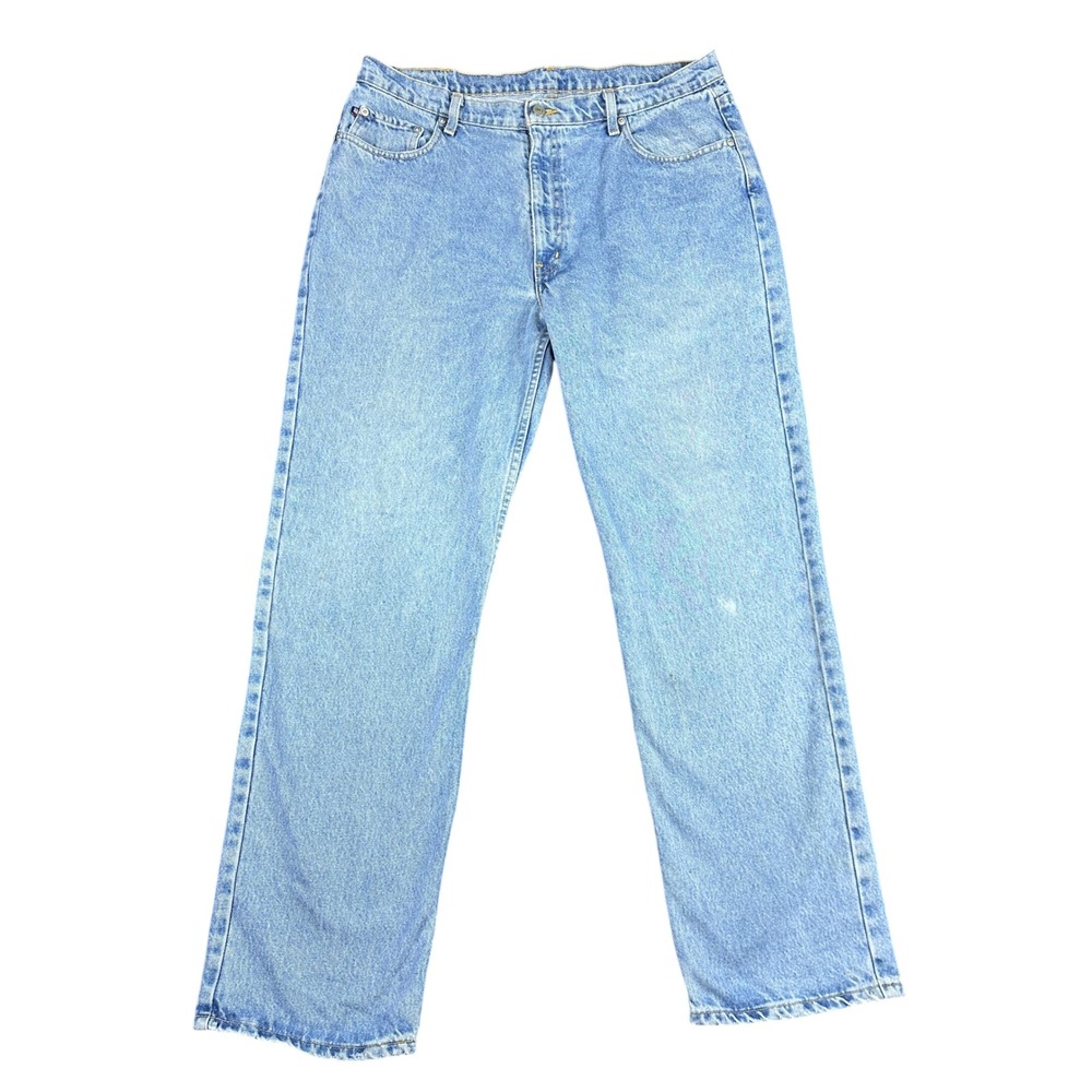 Polo Jeans Co Ralph Lauren Mens 38x32 Light Wash Classic Straight Denim Y2K Blue - Picture 1 of 9
